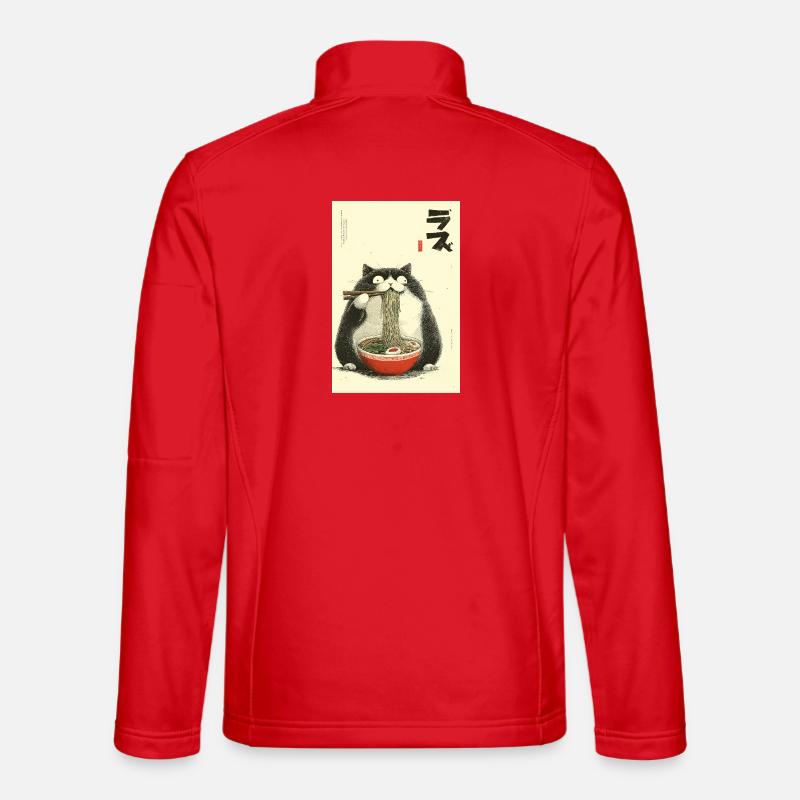 Neko Ramen Katze - Unisex Softshelljacke - Rot