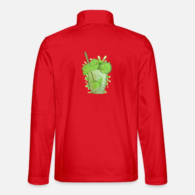 Labyrinth Mojito (white outline) - Unisex Softshell Jacket - red