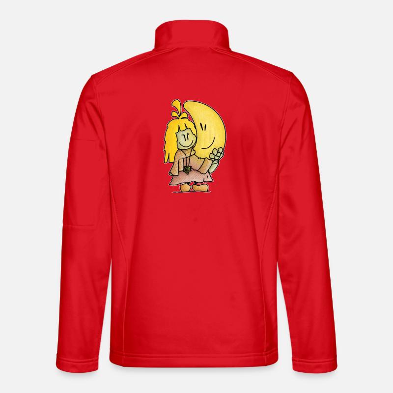Micol - the smiling moon / - Unisex Softshell Jacket - red