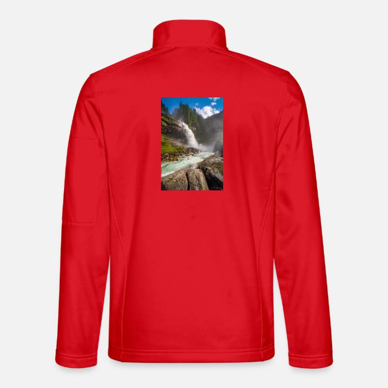 Krimml Waterfalls - Unisex Softshell Jacket - red