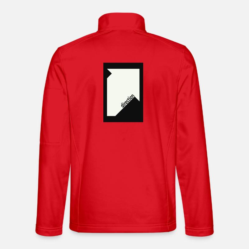 Direction Poster Black – Minimal Statement - Unisex Softshell Jacket - red