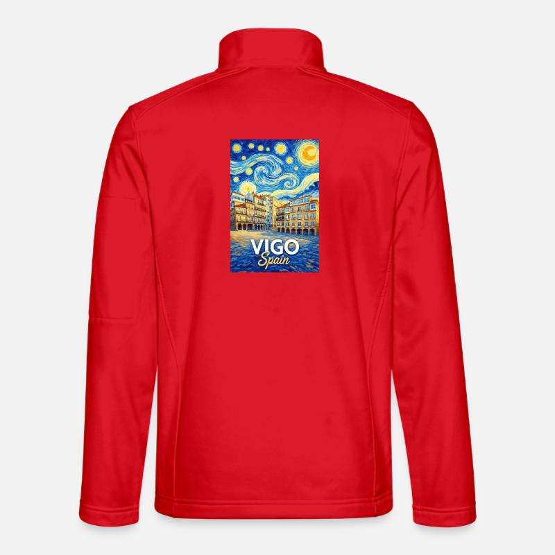 Vigo, Spagna - Giacca softshell unisex - rosso