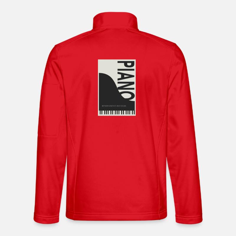 Piano – Between Silence and Sound - Unisex Softshell Jacket - red