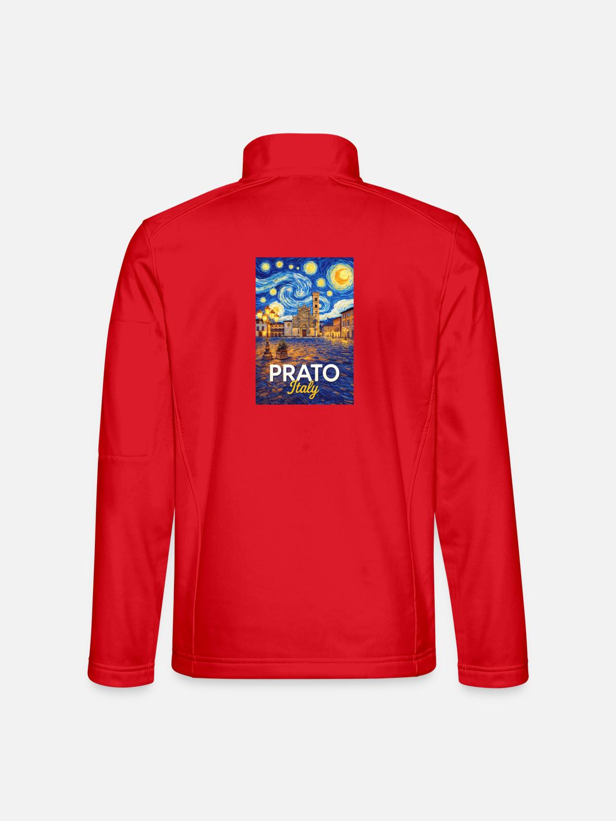 Prato, Italy. - Unisex Softshell Jacket - red - Back