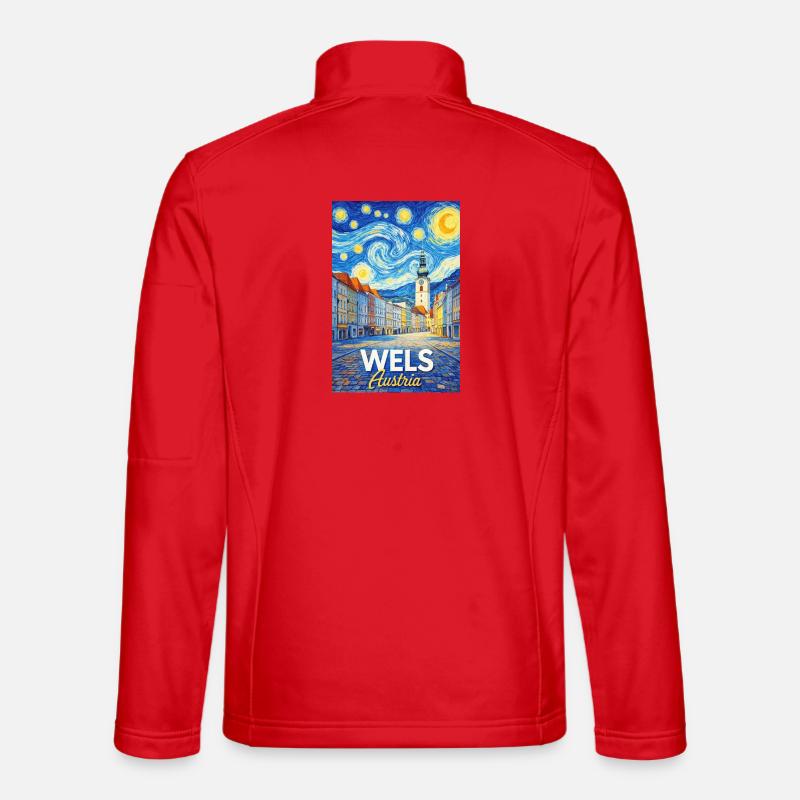 Wels, Austria - Unisex Softshell Jacket - red