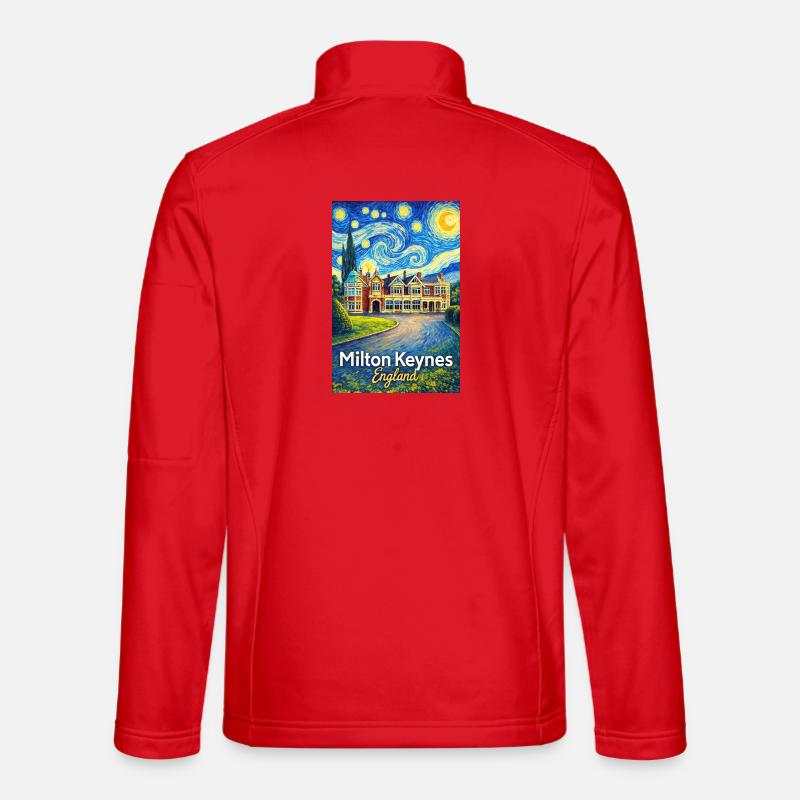 Milton Keynes, England - Unisex Softshelljacke - Rot