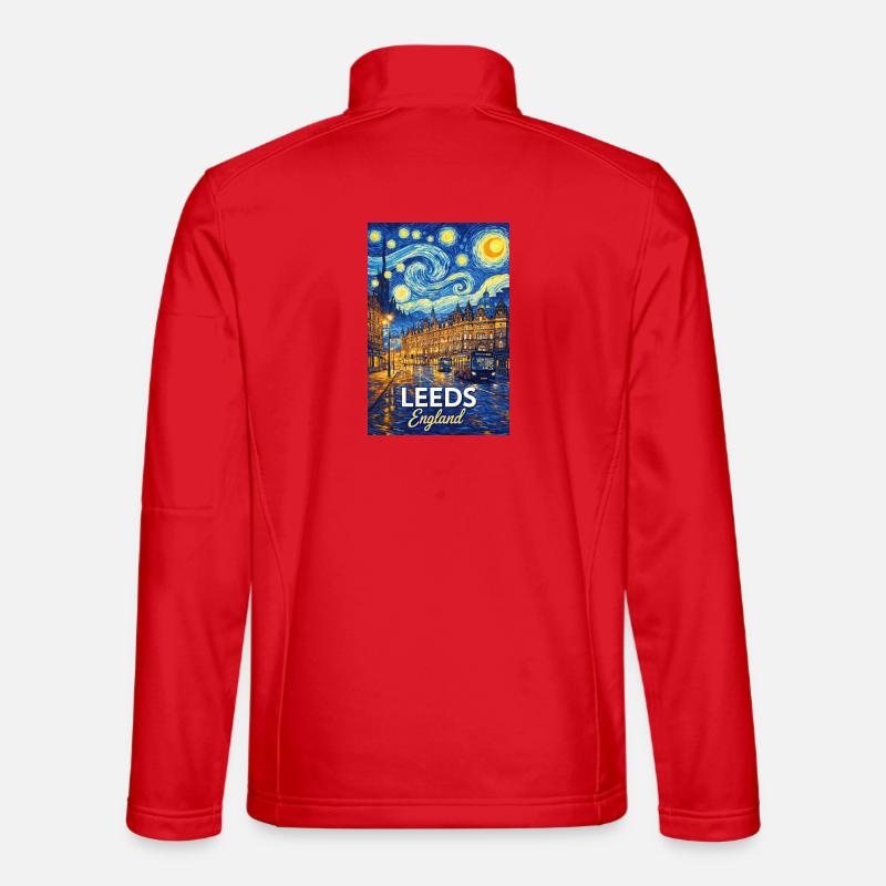 Leeds, England - Unisex Softshell Jacket - red