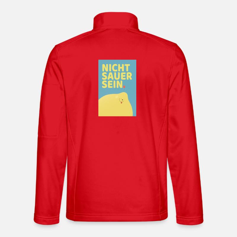Affiche Citron drôle Don’t Be Sour - Veste en tissu softshell Unisexe - rouge