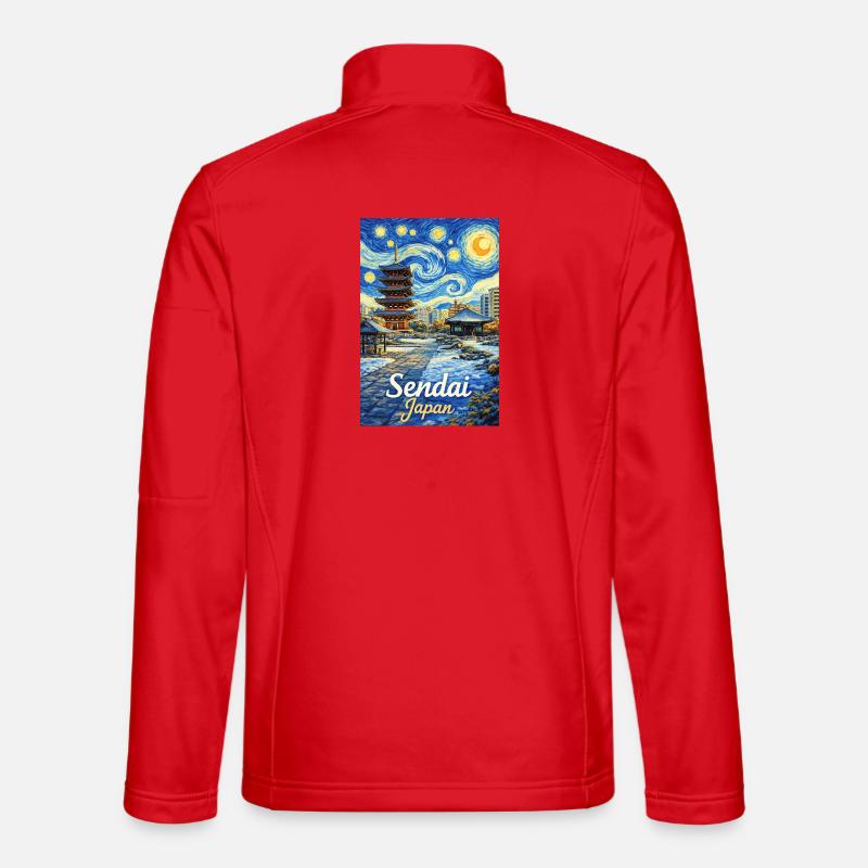 Sendai, Japan - Unisex Softshelljacke - Rot