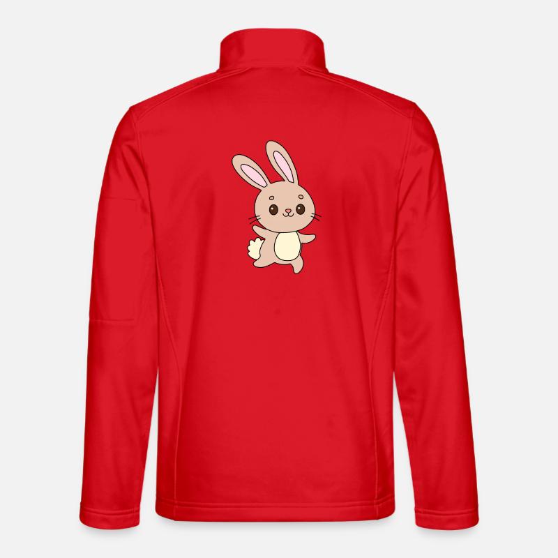 Pastel Bunny Cheer - Unisex Softshelljacke - Rot
