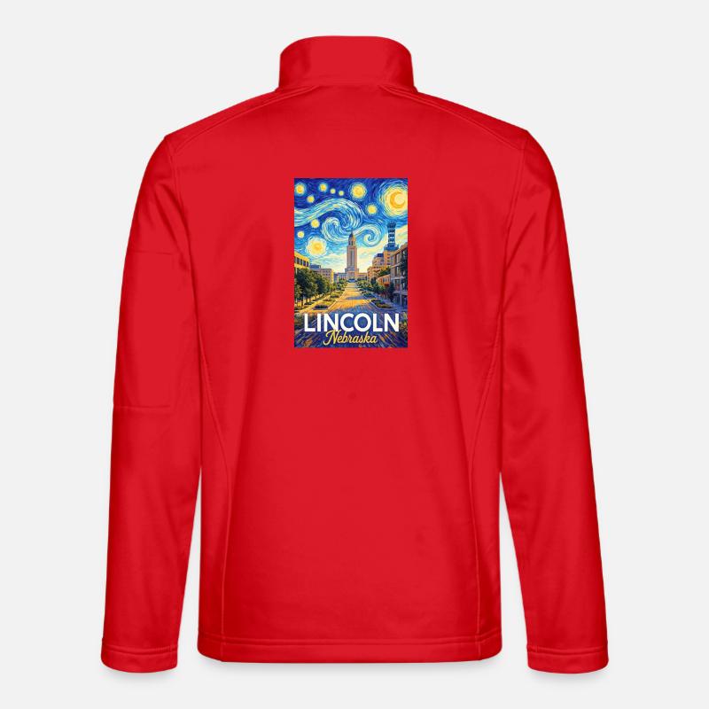 Lincoln, Nebraska - Unisex Softshell Jacket - red