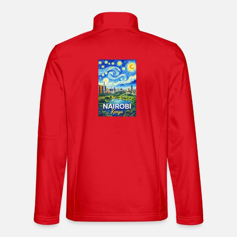Nairobi Kenya Starry Night - Unisex Softshell Jacket - red
