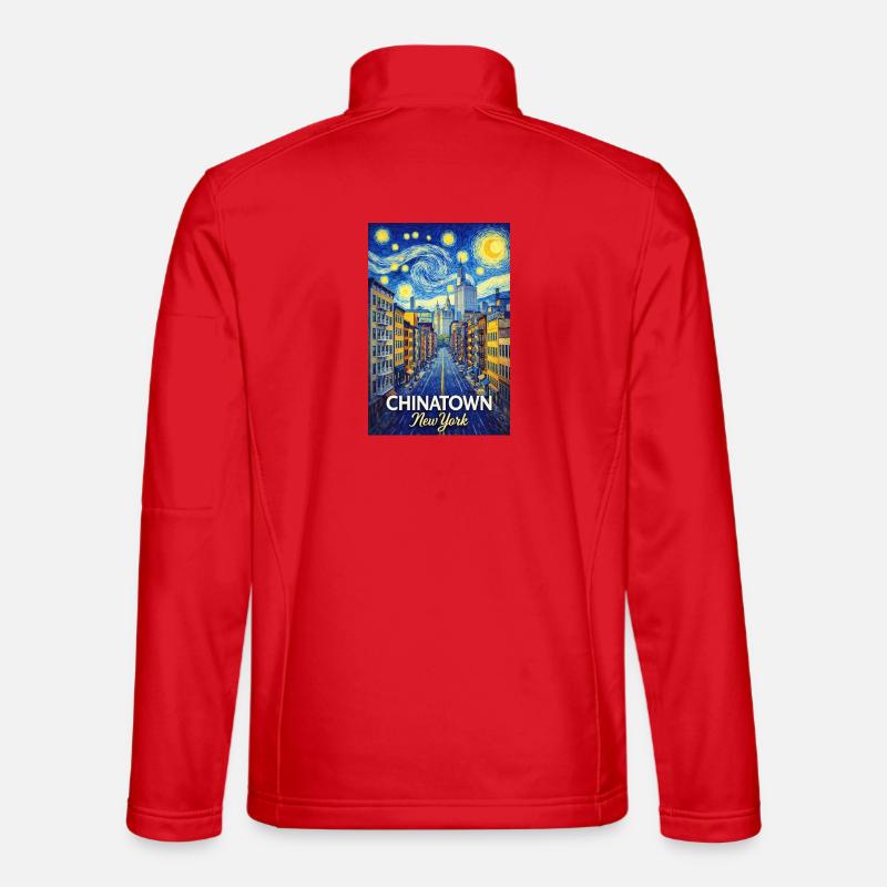 Chinatown New York Night Magic - Unisex Softshell Jacket - red