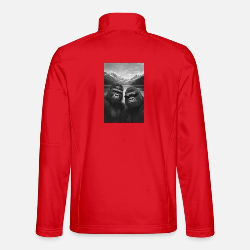 Gorilla Duo Mountain Lake - Unisex Softshell Jacket - red