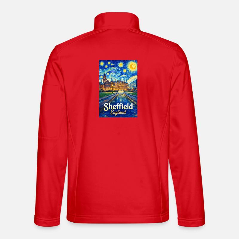 Sheffield England Sternennacht - Unisex Softshelljacke - Rot