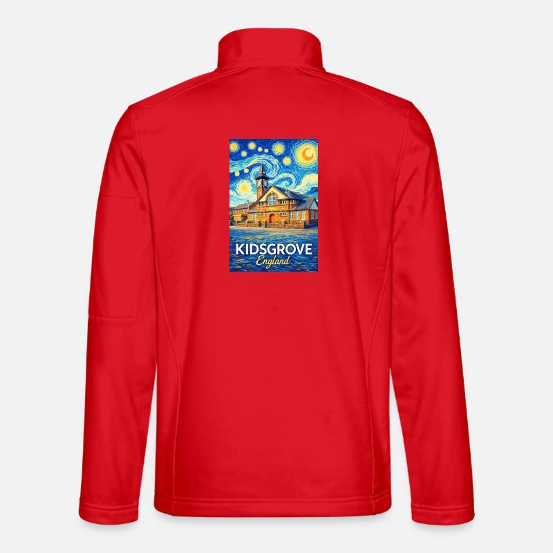 KIDSGROVE England Wirbelhimmel - Unisex Softshelljacke - Rot