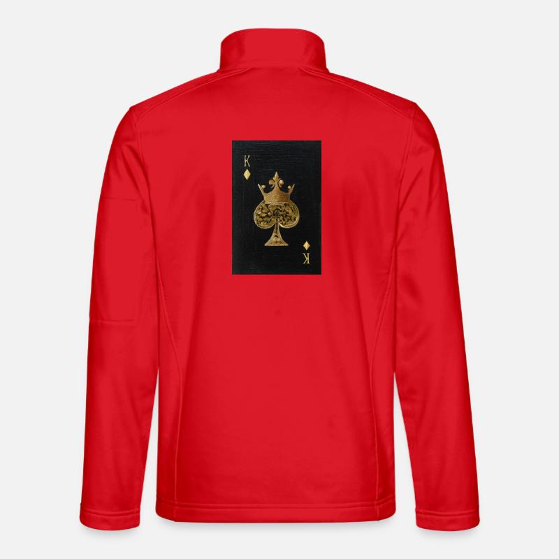 Vergoldeter Pik-König - Unisex Softshelljacke - Rot