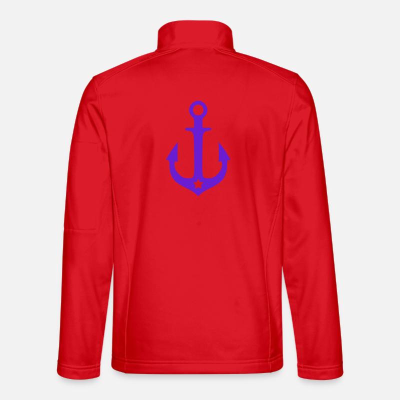 Lila Anker mit Stern - Unisex Softshelljacke - Rot