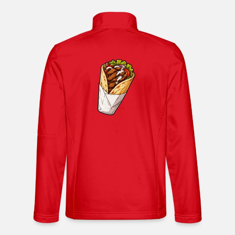 Knuspriges Hähnchen Burrito Wrap - Unisex Softshelljacke - Rot