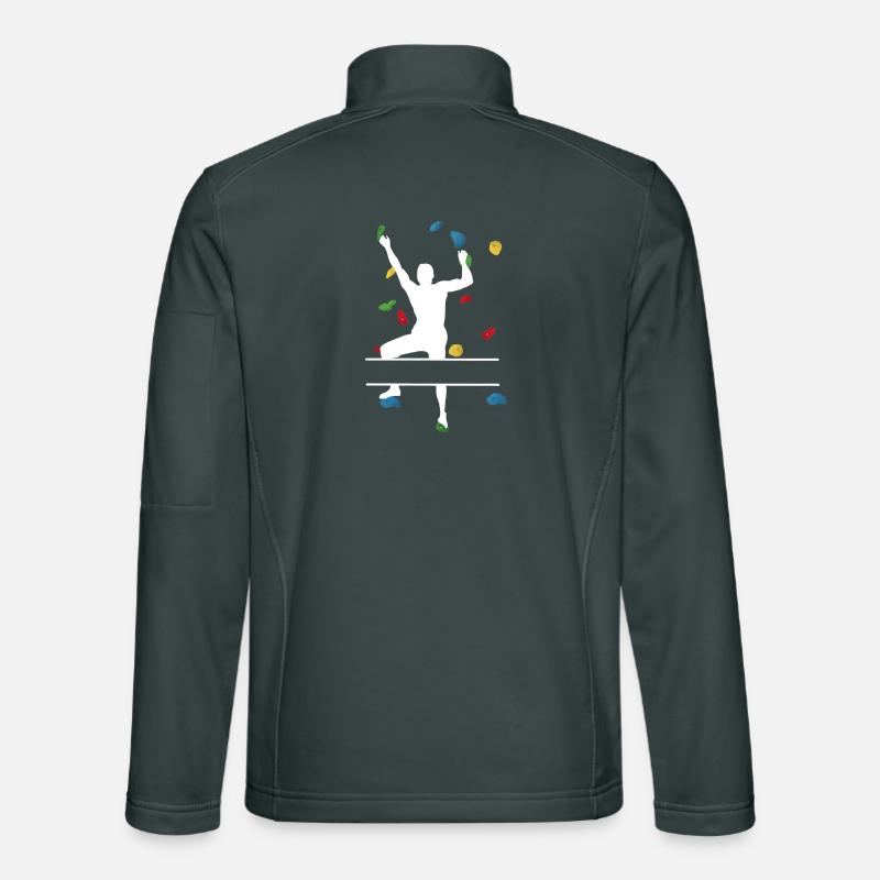 Climbing Wall Man White – Custom Climber Unisex Softshell Jacket