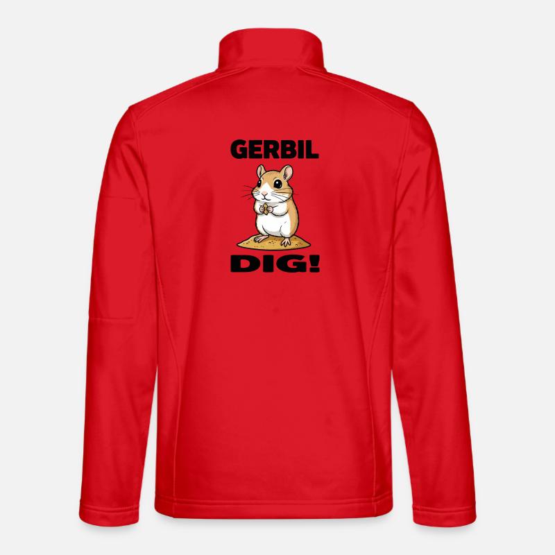 Gerbille Dig Gerbil Rongeur Grain Sable Veste en tissu softshell Unisexe