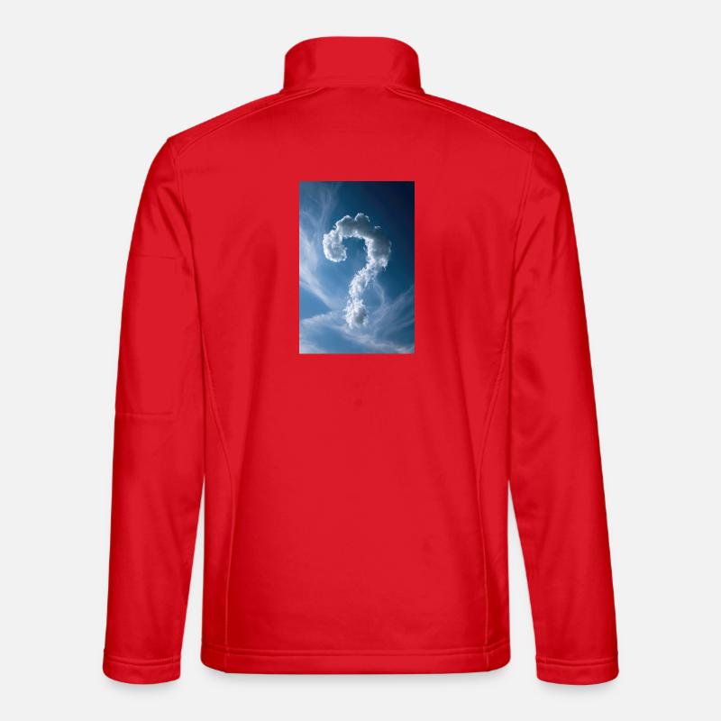 Wolken-Fragezeichen-Himmel Unisex Softshelljacke