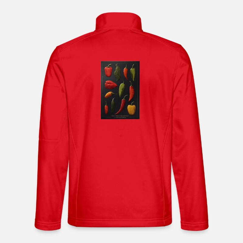 Chili Collective Pfeffer-Sketche - Unisex Softshelljacke - Rot