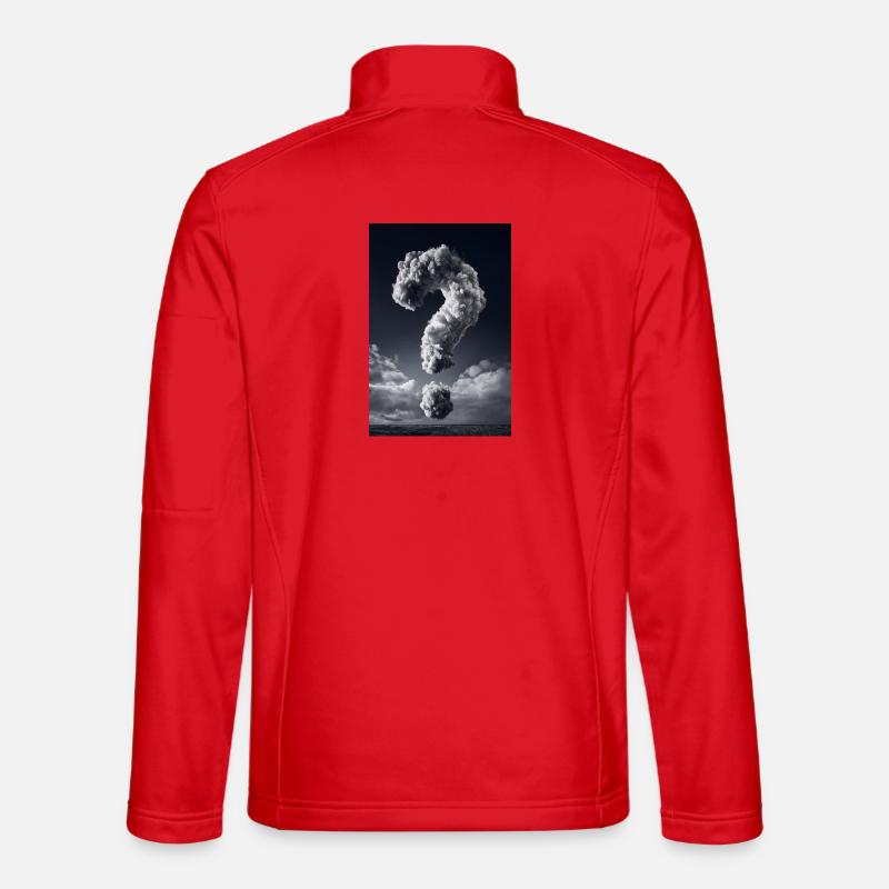 Cloud Fragezeichen-Monochrom - Unisex Softshelljacke - Rot