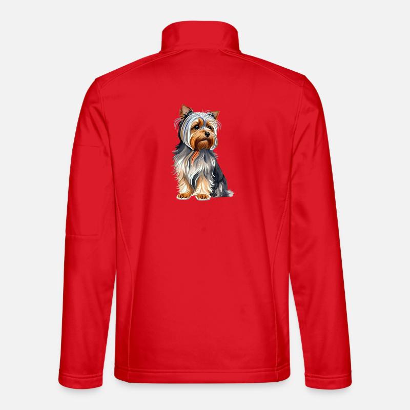 YorkshireTerrier - Unisex Softshelljacke - Rot