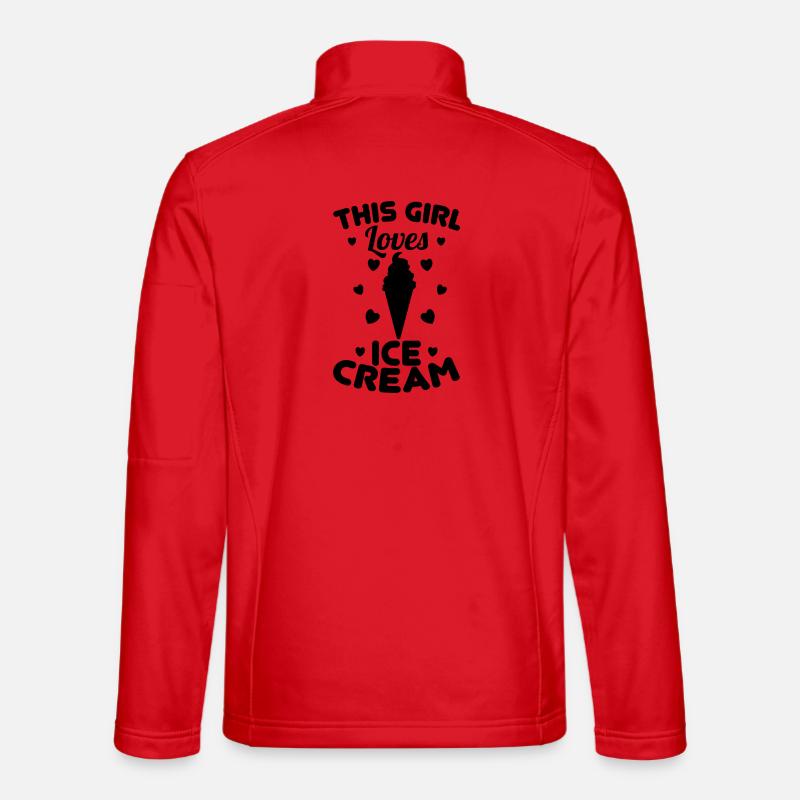 Dieses Mädchen liebt Eiscreme - Unisex Softshelljacke - Rot