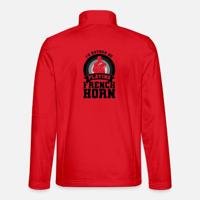 French Horn Spell - Unisex Softshell Jacket - red