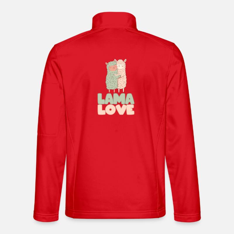 Lama Love - Unisex Softshelljacke - Rot
