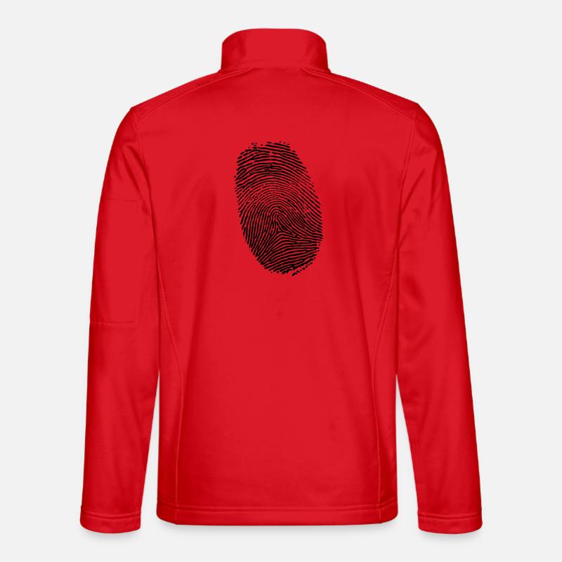Fingerabdruck - Unisex Softshelljacke - Rot