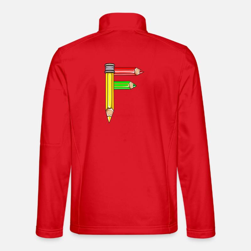 ANFANGSBUCHSTABE NAME F - Unisex Softshelljacke - Rot