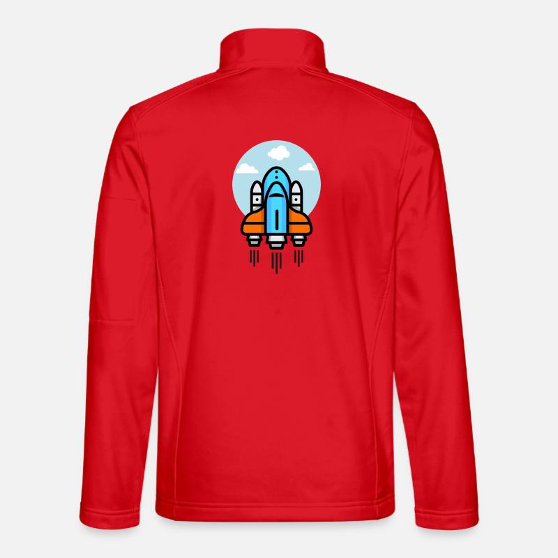Futuristic Spacecraft Illustration Unisex Softshell Jacket