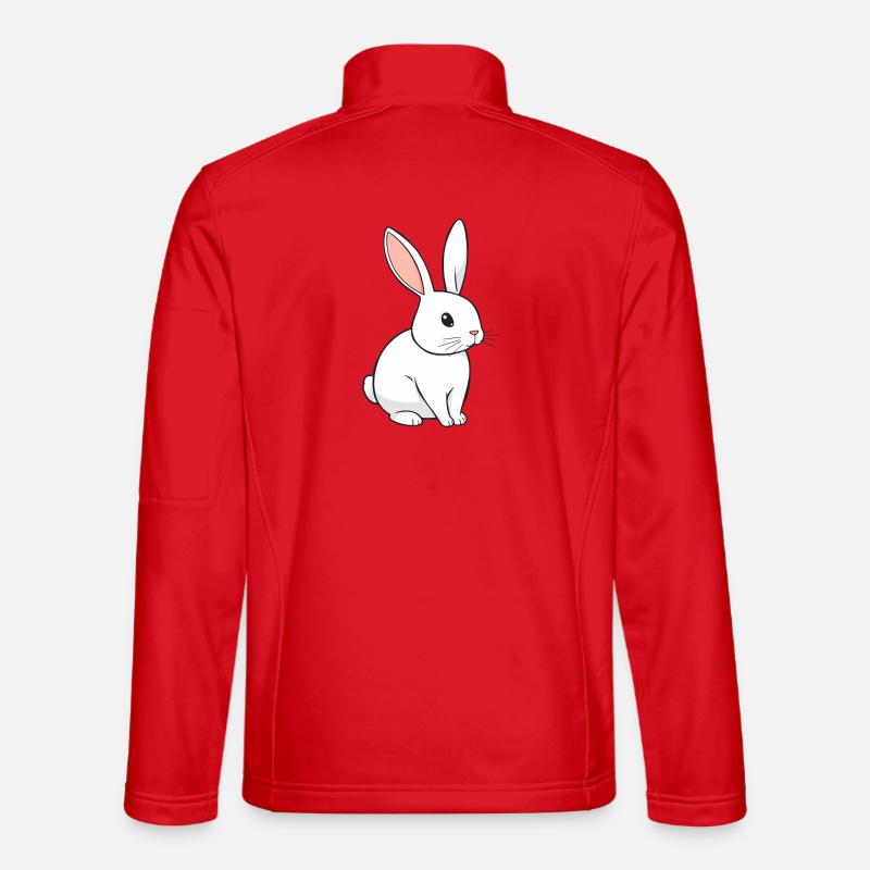Cute bunny in minimalist illustration Unisex Softshell Jacket