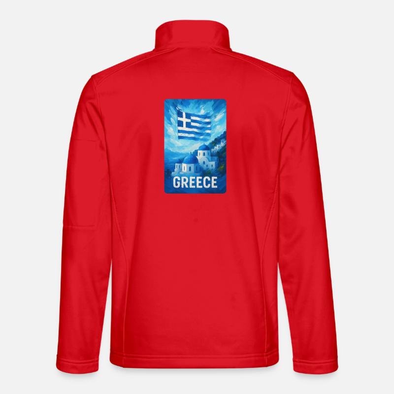 Greece - Blue Paradise - Unisex Softshell Jacket - red