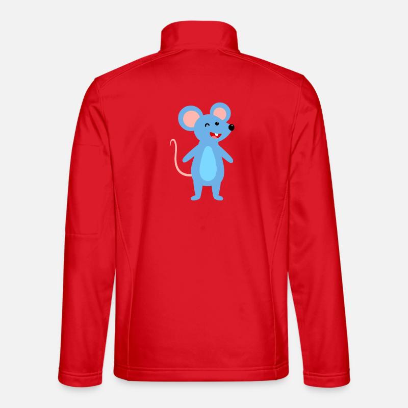 Winking blue mouse Unisex Softshell Jacket