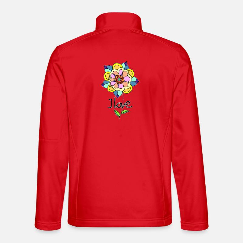 Flower - Unisex Softshell Jacket - red