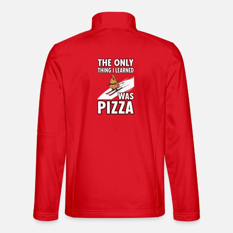 Pizza on skis lesson - Unisex Softshell Jacket - red