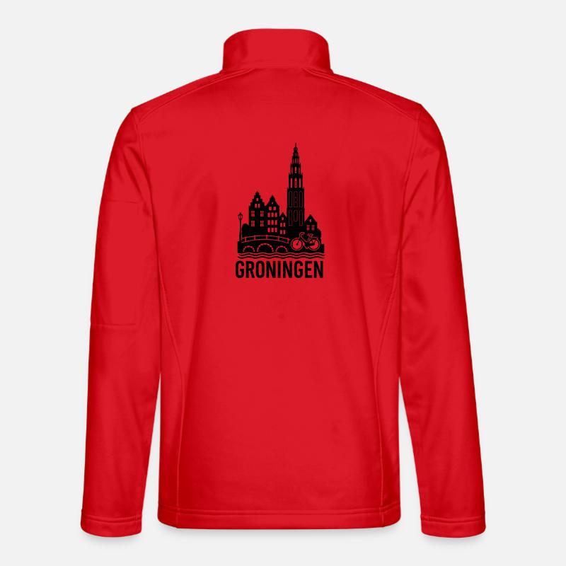 groningen silhouette - Unisex Softshelljacke - Rot