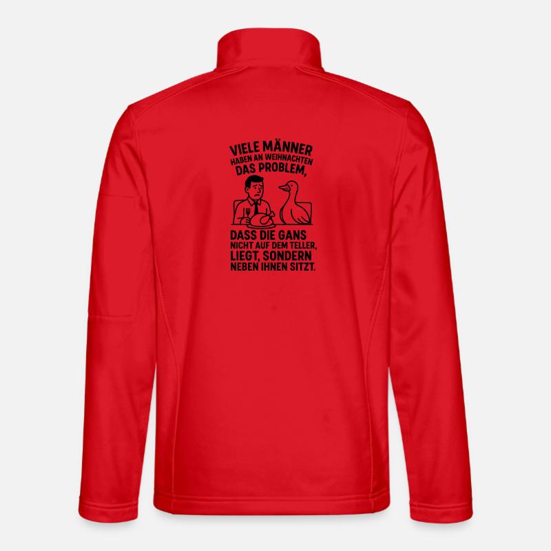 gans weihnachten männer witz  - Unisex Softshelljacke - Rot