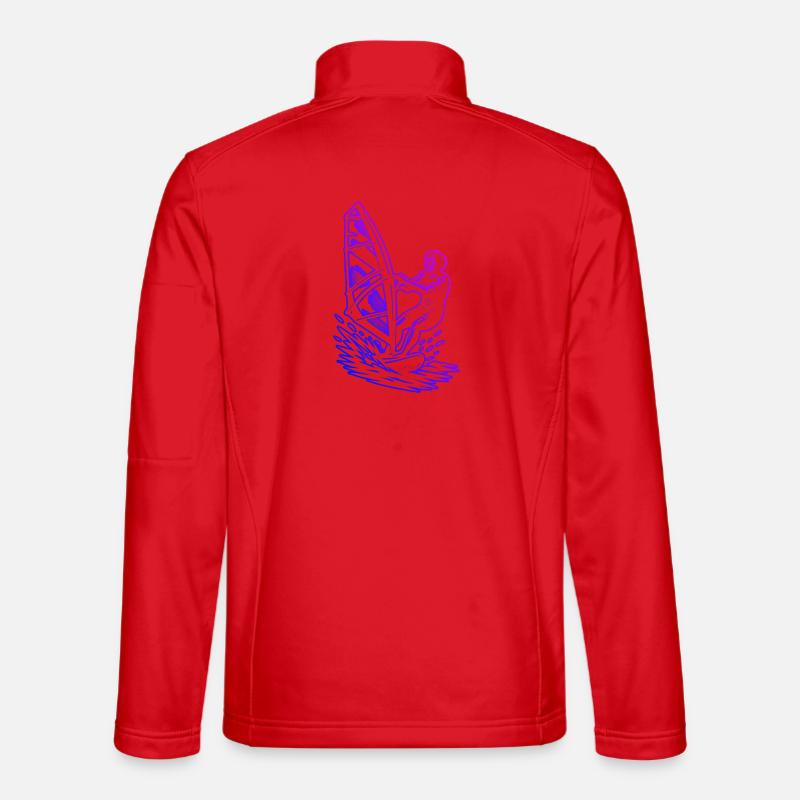 Windsurfing Grafik für Windsurf - Unisex Softshelljacke - Rot