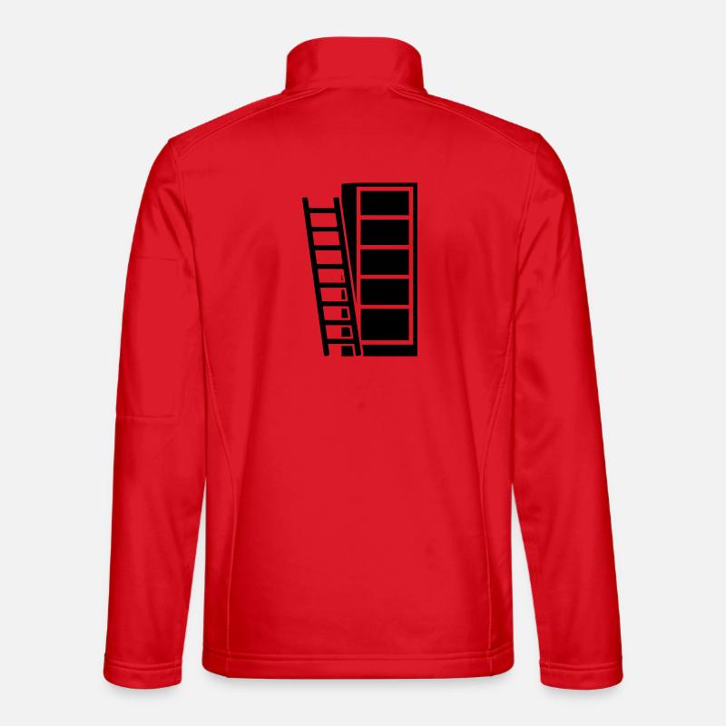 Bookshelf Head Library - Unisex Softshell Jacket - red