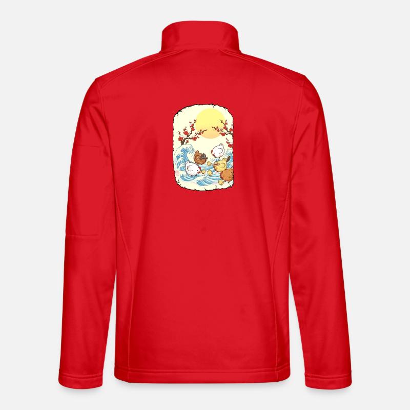 Hühnerhalter Kawaii Anime - Unisex Softshelljacke - Rot