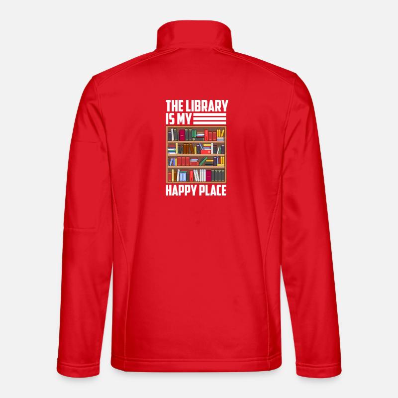 Book Reading Library Librarian Bookaholic Read - Unisex Softshell Jacket - red