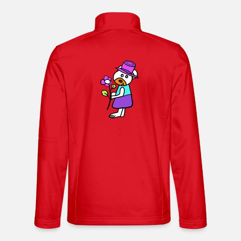 Teddy Teddybär Blume Kinder Muttertag Mama Unisex Softshelljacke