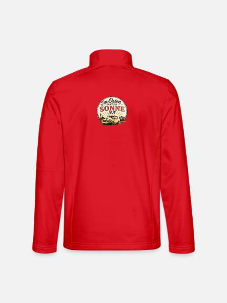 Osten Sonnenaufgang Ossi - Unisex Softshelljacke - Rot - Hinten