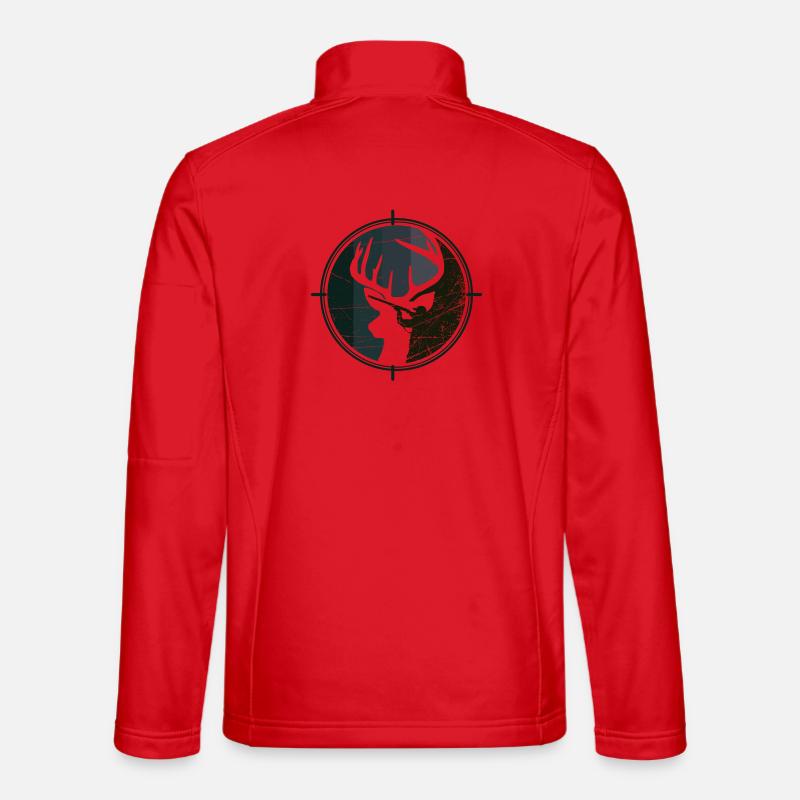 Hunter - Hunting - Deer - Unisex Softshell Jacket - red