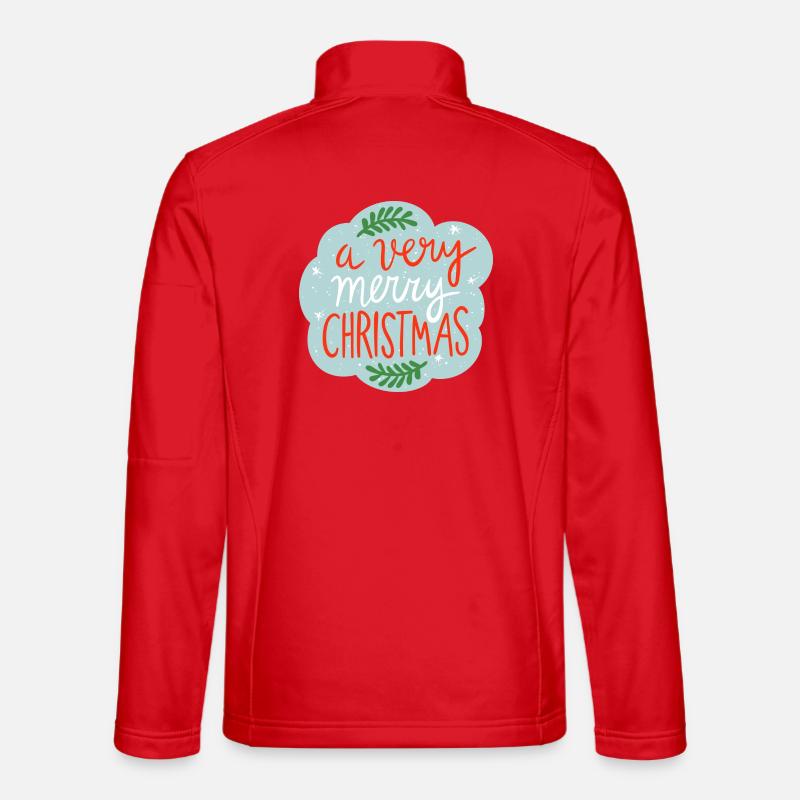 Christmas sticker - Unisex Softshell Jacket - red